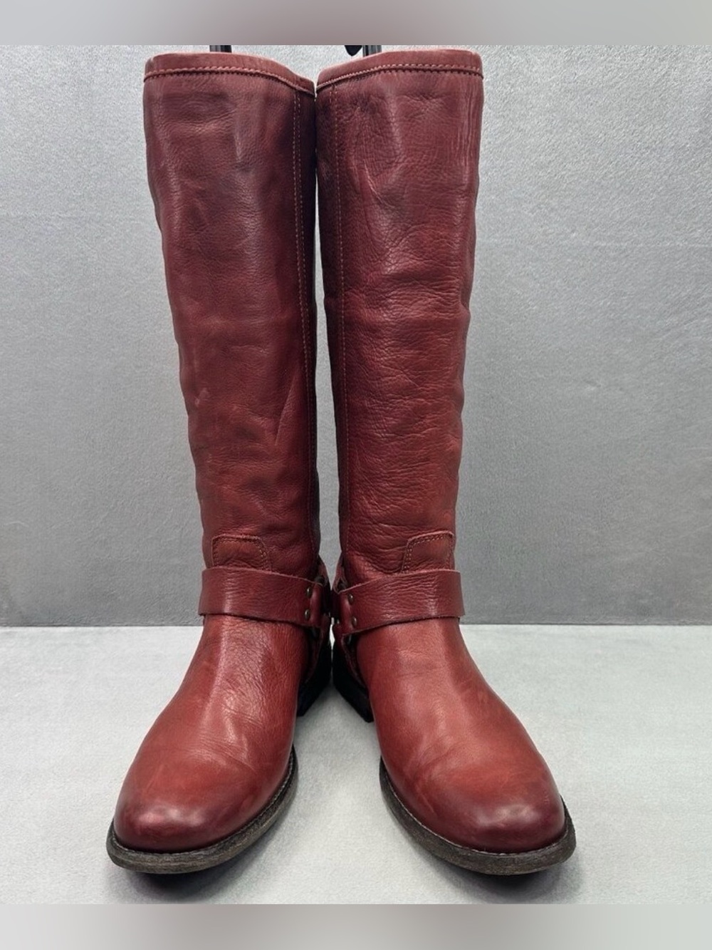 Frye Women's Riding Boots- Deep Red 6.5 - Picture 2 of 9